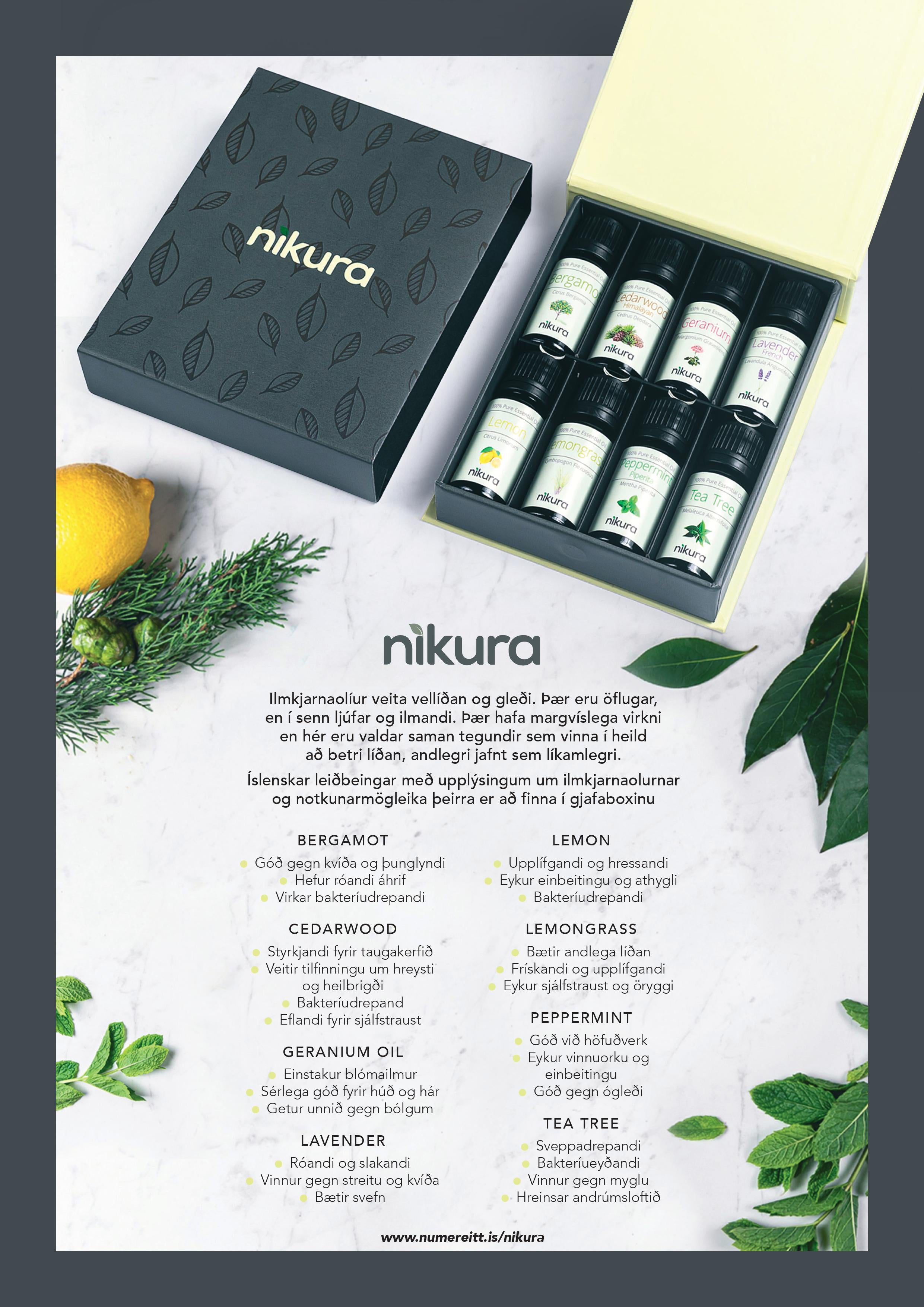 Gjafasett | Ilmkjarnaolíur | 8 stk