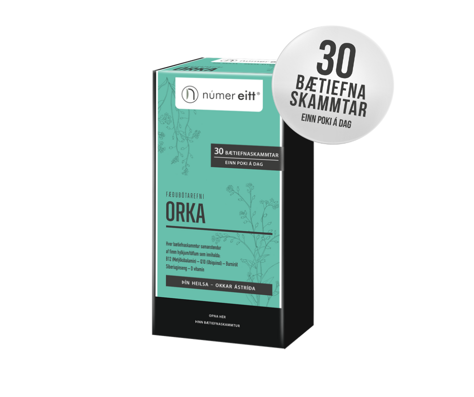 ORKA | Fimm bætiefni fyrir hvern dag | 30 dagskammtar