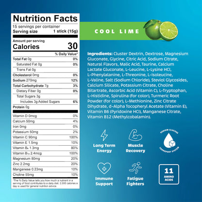 Hydrate electolytes | Cool Lime | 15 bréf